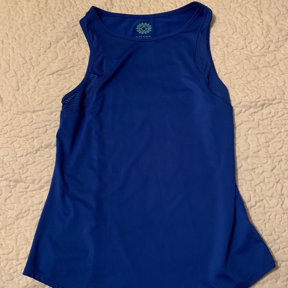 Blue workout tank top